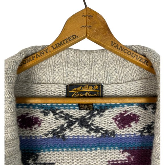 Eddie Bauer Multicolor Patterned Cardigan Sweater - Picture 4 of 7